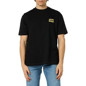 BOSS Te_records T-shirt voor heren (1 stuk), ZWART2