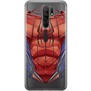ERT GROUP Beschermhoes voor mobiele telefoon voor Xiaomi Redmi 9, origineel en officieel gelicentieerd product, motief Spider Man 005, perfect aangepast aan de vorm van de mobiele telefoon, gedeeltelijk bedrukt