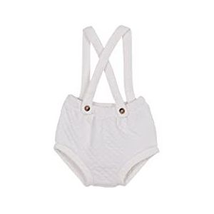 Gocco Pantalon Court en Jersey Légèrement AC Unisexe bébé, Blanc cassé, 3-6 mois