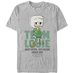 Disney Ducktales-Team Louie Green Organic T-shirt met korte mouwen, Melange Grey, S, Melange Grey