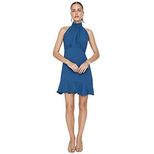 TRENDYOL Mini-jurk, rechte A-lijn damesjurk, Navy Blauw