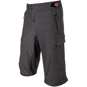 O'NEAL Mountainbike-shorts kort, Downhill FR Freeride, lengte aan de dijen, hoge bewegingsvrijheid, sneldrogend materiaal, Tobanga shorts voor volwassenen, grijs rood, maat:, grijs.