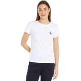 Calvin Klein T-shirt S/S pour femme, Rose (rose sépia) et blanc vif, L