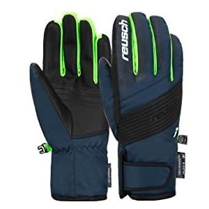 Reusch Duke R-tex XT Junior sporthandschoenen, waterdicht, ademend, voor sneeuw, winterslee, zwart/blauw/groen, 4,5 jongens, zwart/blauw/groen, 4,5 cm, zwart/blauw/groen.