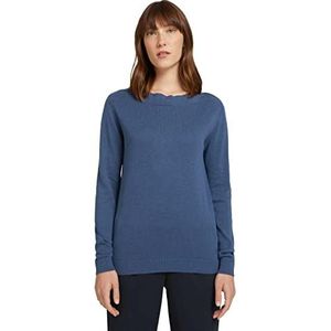 TOM TAILOR Basic sweatshirt voor dames, 10378 - Dark Denim Blue