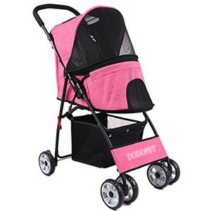 Small Pet Cart Cat Go Out Cart Outdoor Cat Stroller Small Dog Stroller Outdoor Dog Stroller (Color : Green Size : 77 * 43 * 92cm) (Yellow 77 * 43 * 92cm)