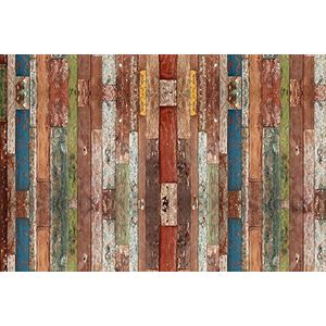 VINILIKO Industrial Wood tapijt van vinyl, meerkleurig, 133 x 200 cm