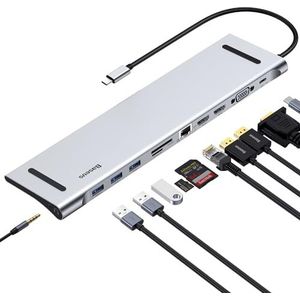 Baseus 11-in-1 dockingstation USB C Hub Triple Screen USB C Adapter