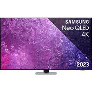 Samsung Neo QLED QE43QN90CATXZT, 43 inch Smart TV Serie QN90C perfect voor gaming, Neo QLED 4K UHD, Dolby Atmos, Alexa en Google Assistant geïntegreerd, Carbon Silver, 2023, DVB-T2