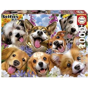 Educa - Selfie voor honden | 1000 stukjes puzzel voor volwassenen. Afmetingen: 68 x 48 cm. Inclusief Fix Puzzel Staart. Vanaf 14 jaar (19931)