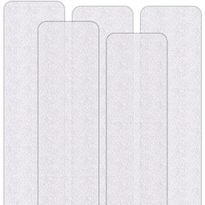 SeKi 5 stuks transparante antislipstrips 75 x 15 cm voor trappen, douche, badkuip - zelfklevend, glijklasse R9 R9 volgens DIN 51130 - antislip plakband