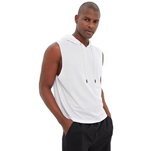 Trendyol Regular Fit T-shirt voor heren, wit, Wit