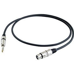 Proel STAGE330LU1 XLR audiokabel 1 m 6,35 mm XLR (3-polig) zwart - audiokabel (6,35 mm stekker, XLR (3-polig), aansluiting, 1 m, zwart)