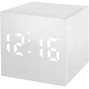 Bresser MyTime WAC Draadloze wekker met led, wit, dimbaar, 67 x 67 x 67 cm