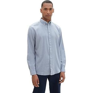 TOM TAILOR 1038763 Herenhemd, 33851 - Chambray Blauw Grijs