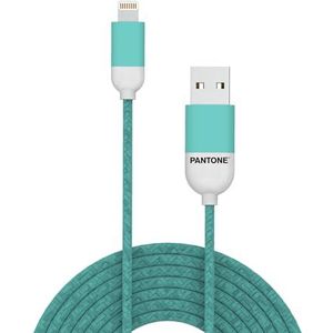 Pantone PTLCS0015L Lightning-kabel, 2,4 A, 1 m, cyaan
