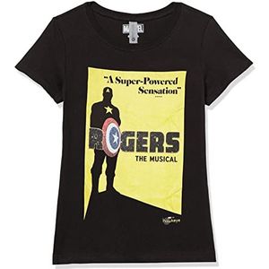 Marvel Hawkeye Rogers Musical Poster Girls T-shirt, korte mouwen, zwart, zwart.