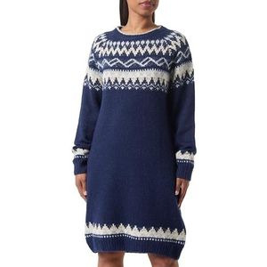TOORE Robe en tricot pour femme 15424763-TO01, bleu marine, gris, beige, taille M/L, Robe en tricot, M-L