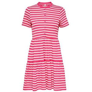 Only Onlmay S/S Placket Dress Box Jrs Robe pour femme, couleur rose, L