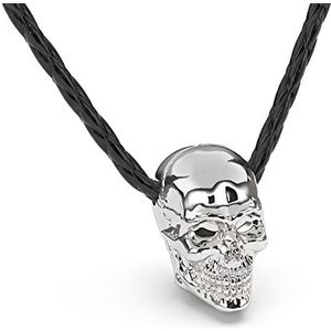 SERASAR - Leren halsketting voor heren met hanger, met juwelendoos, cadeau-idee voor mannen, Leer, Geen edelsteen
