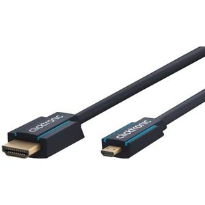 Clicktronic 70326 Casual adapterkabel micro-HDMI met ethernet, 1 m lengte