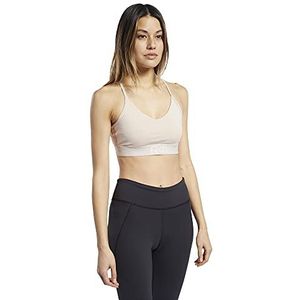 Reebok Wor Comm Strappy Back BH voor dames, Buff