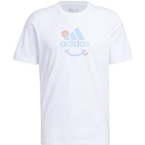 adidas IC1675 heren grafisch T-shirt met korte mouwen M Change T wit M