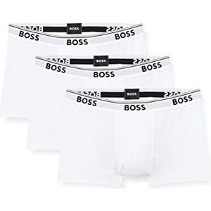 BOSS Set van 3 boxershorts voor heren, Wit.