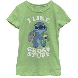 Disney I Like Gross Stuff Stitch T-shirt Apple groen maat M voor meisjes, appelgroen, M, Apple Groen