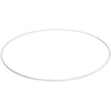 Rayher Idena 2507100 metalen ring met witte coating, diameter 22 cm, dikte ca. 3 mm