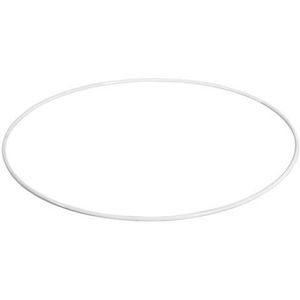 Rayher Idena 2507100 metalen ring met witte coating, diameter 22 cm, dikte ca. 3 mm