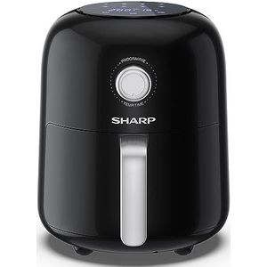 SHARP AF-GS404AE-B heteluchtfriteuse 4 l met semi-digitale bediening, touchscreen-functie, 8 programma's, 1300 W, zwart, koken zonder olie