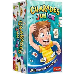 Trefl - Junior Charades - familiespel, spel voor het raden van wachtwoorden, kaarten met fotowachtwoorden, sociaal gezelschapsspel voor volwassenen en kinderen vanaf 4 jaar