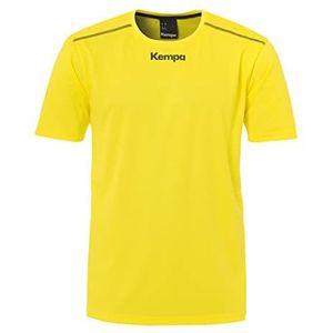 FanSport24 Kempa handbal-T-shirt voor kinderen, polyester, korte mouwen, ronde hals, groen, Citroen Geel