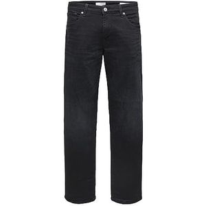 SELECTED FEMME Slhstraight-Scott 6292 B Sust JNS U Noos jeans, zwart, 33 W x 34 L heren, zwart.