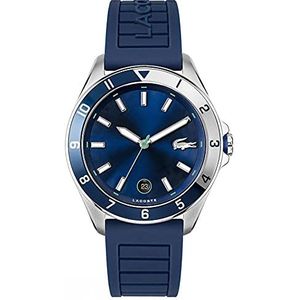 Lacoste Voor Mannen Analoge Quartz Horloge met Armband, Blauw/Blauw, riem