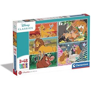 Clementoni Disney Puzzel 3x48st. (Disney, 3 puzzels van 48 stukjes)