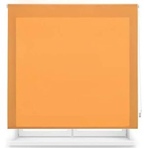 Blindecor Ara | doorschijnend rolgordijn effen - oranje, 120 x 175 cm (breedte x hoogte) | Afmetingen van de stof 117 x 170 cm | rolgordijnen voor ramen