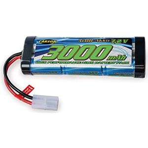 Carson 500608224 7,2 V/3000 mAh NiMH Race Battery TAM – oplaadbaar, met Tamiya-stekker, batterijpakket voor RC-auto, op afstand bestuurbare reservebatterij, hoge kwaliteit, modelbouw