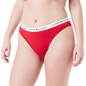 Tommy Hilfiger Thong Curve Strings voor dames, Primary Red