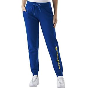 Champion Logo Powerblend Jogger Script pour femme Pantalon de sport, Caractère bleu irisé profond, XL