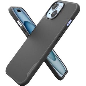 Smartish Gripmunk Dunne beschermhoes voor iPhone 15 - compatibel met MagSafe [licht + bescherming] - dunne beschermhoes met microvezelvoering - zwart Tie Affair