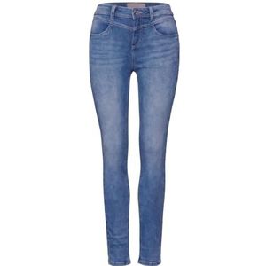 STREET ONE A377255 Jean slim et haut pour femme Bleu clair délavé Taille 26 EU, Bleu clair aléatoire, 26