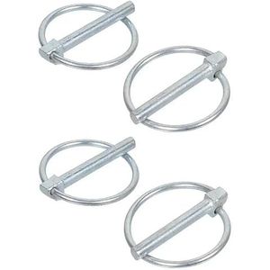 cyclingcolors 4 x pincet, staal, verzinkt, diameter 12 mm x lengte 55 mm, grasmaaier, tractor, motorhelling, aanhanger