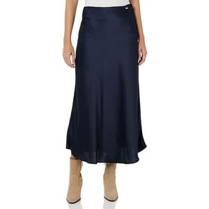 baradello Jupe midi pour femme, bleu marine, L