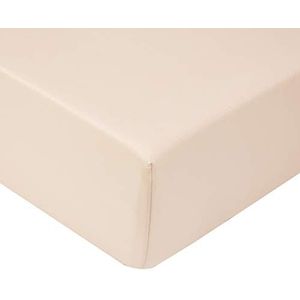 Heckett Lane Uni Satin Hoeslaken 100% katoen satijn, zand, 90 x 210 - 220 cm, 1,0 stuks