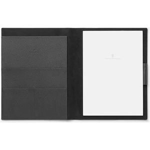 Graf von Faber-Castell 118778 documentenmap DIN A4, kasjmier, zwart, met notitieblok, penlus en vakken