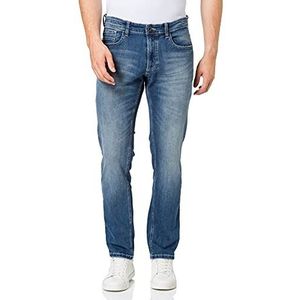 camel active 5-pocket Madison jeans, recht, blauw (Mid Blue 84), W46/L30 (fabrieksmaat: 46/30) heren, blauw (Mid Blue 84)