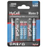 HyCell 2 x Mono D NiMH 23000 mAh zwart