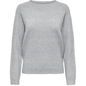 ONLY Onlrica Life L/S Knt Noos Sweater voor dames, Lichtgrijs chinees